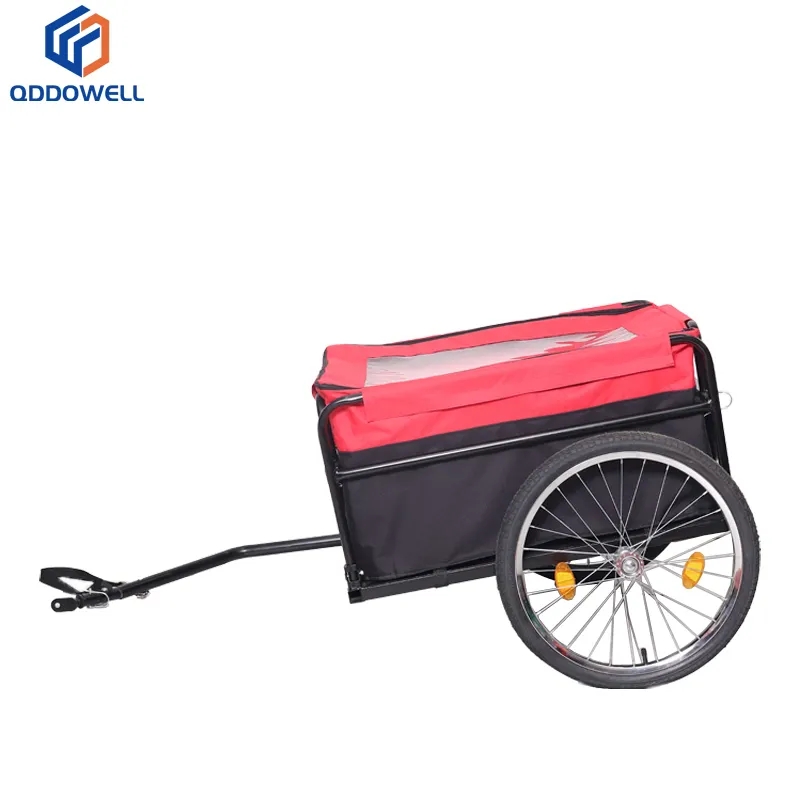 Bike Cargo Trailer Large Cargo Carrier For Kids or Animals (Folded for Storage)
