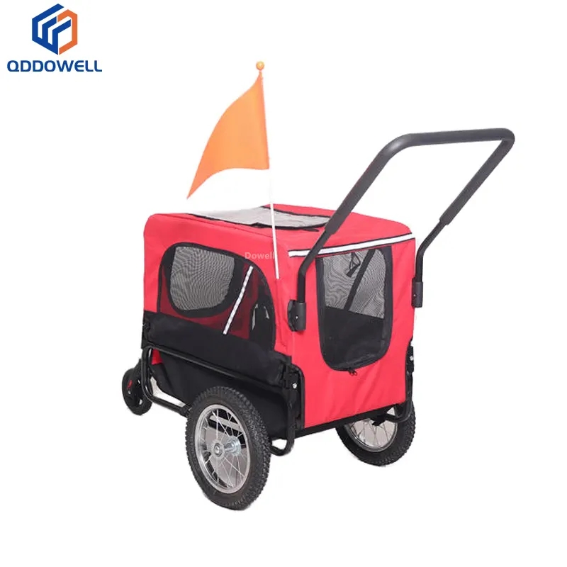 Bike trailer easy folding cart frame for small pets (Middle View)