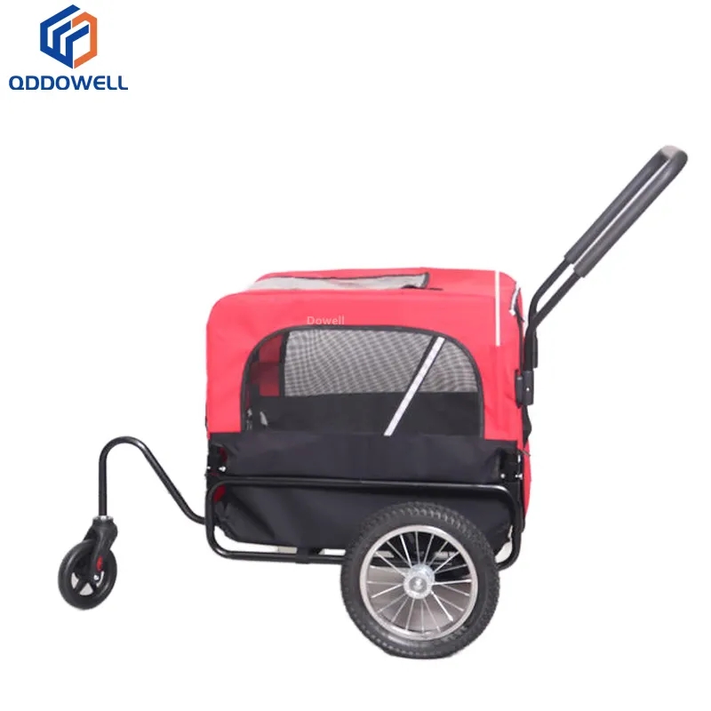 Bike trailer easy folding cart frame for small pets (Right View)