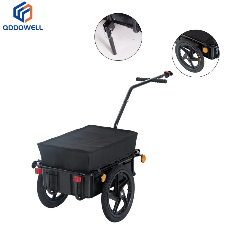 Camping Plastic Tray Bike Pet Cargo Utility Trailer Wagon Trailer (Accessories Shown)