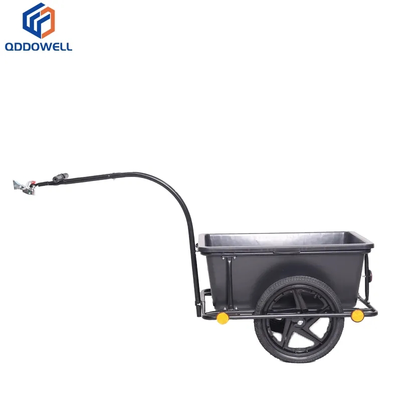 Heavy Duty Folding Bicycle Cargo Storage Cart and Luggage Trailer (Middle View)