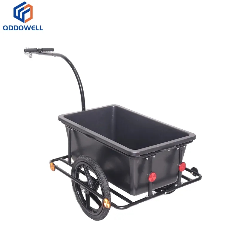 Heavy Duty Folding Bicycle Cargo Storage Cart and Luggage Trailer (Right View)