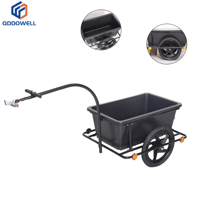 Heavy Duty Folding Bicycle Cargo Storage Cart and Luggage Trailer (Accessories Shown)