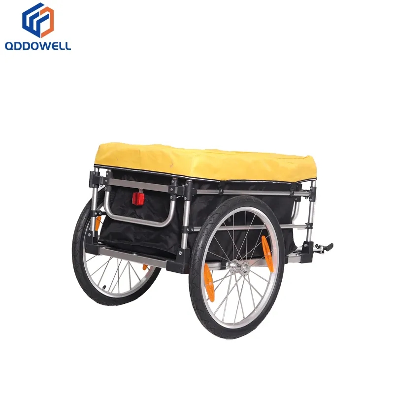 Two-Wheel Bike Luggage Bicycle Cargo Trailer With Removable Cover (Middle View)