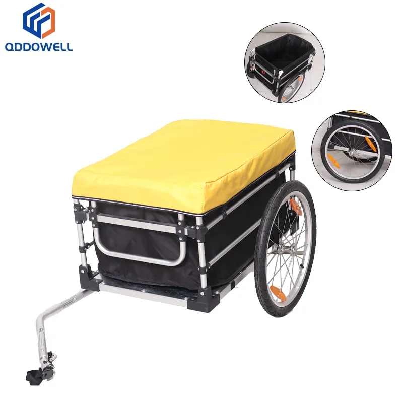 Two-Wheel Bike Luggage Bicycle Cargo Trailer With Removable Cover (Accessories Shown)