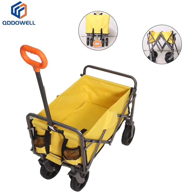 360 Degree Big Wheels Camping Cart Mini Folding Wagon Beach Outdoor Wagon (Accessories Shown)
