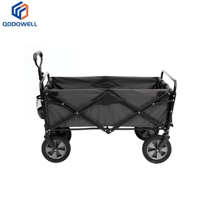Adjustable Heavy Duty Collapsible Folding Utility Wagon (Fully Opened) Outdoor Camping Beach Picnic Cart
