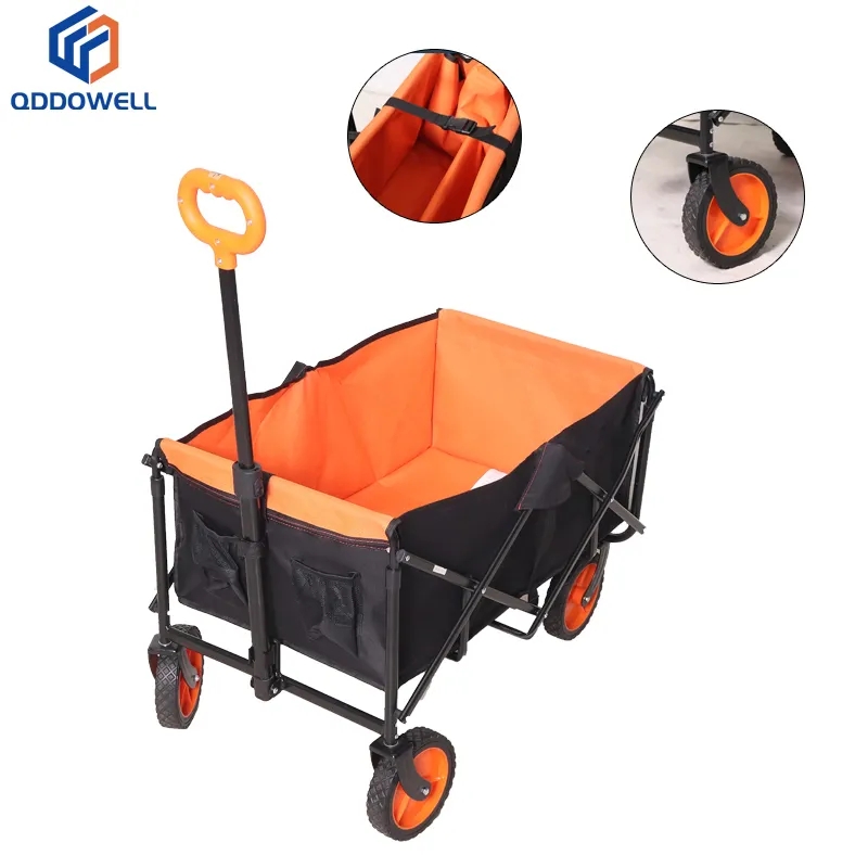 Collapsible Beach Wagon Camping Cart Good Quality Folding Wagon (Accessories Shown)