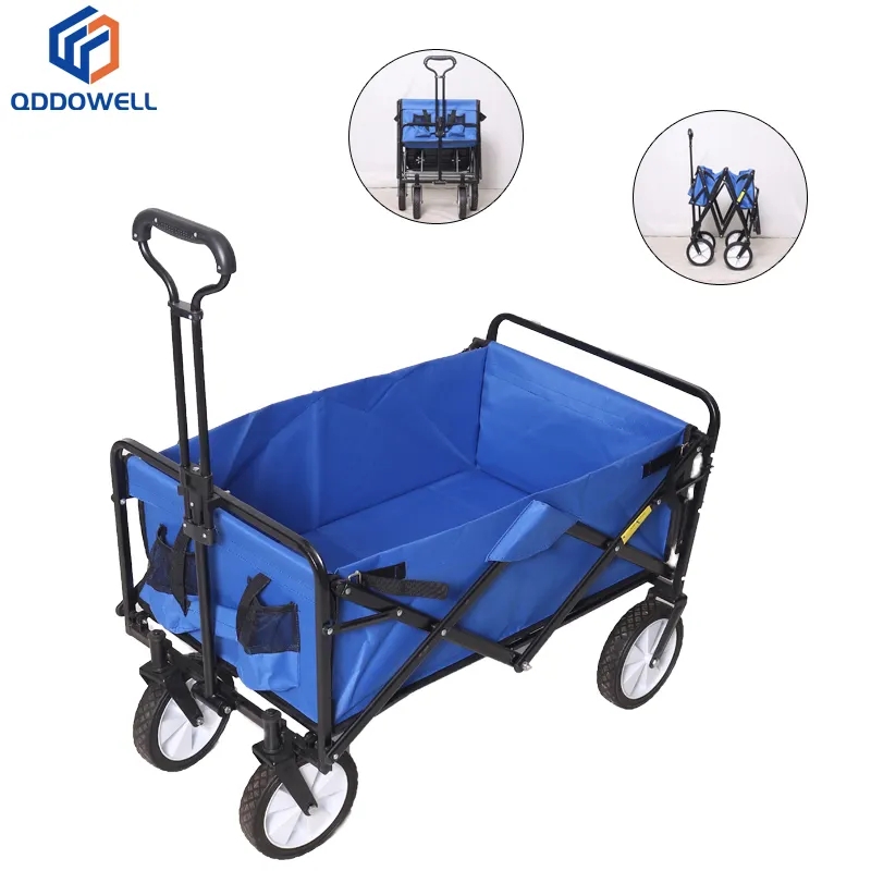 Collapsible Outdoor Camping Cart Utility Folding Wagon With Wheels (Accessories Shown)