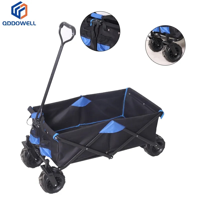 Collapsible Wagon Beach Carts Large Capacity Folding Wagon With Accessories View
