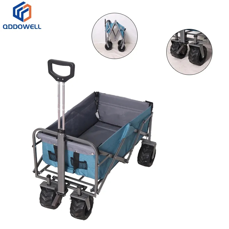 Foldable wagon cart collapsible utility wagon with All-Terrain big wheels With Accessories View