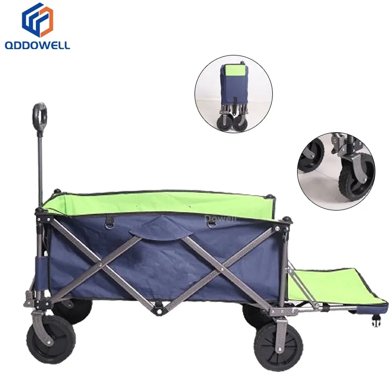 Folding Beach Wagon with Tailgate large capacity foldable camping beach cart (Accessories Shown)