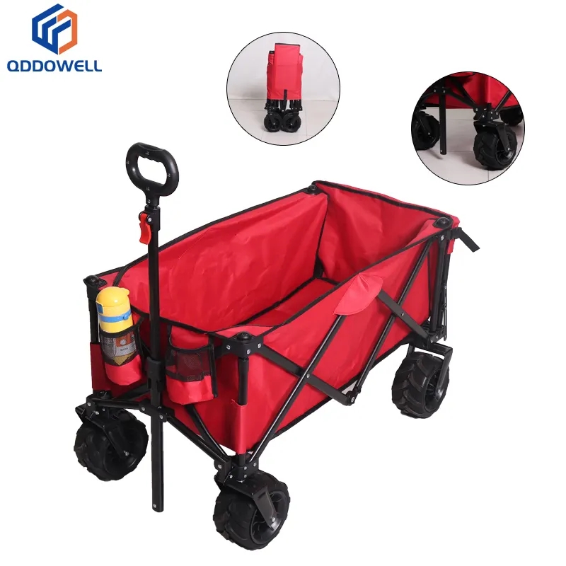 Folding Wagon Collapsible Heavy Duty Camping Shopping Cart With Accessories View
