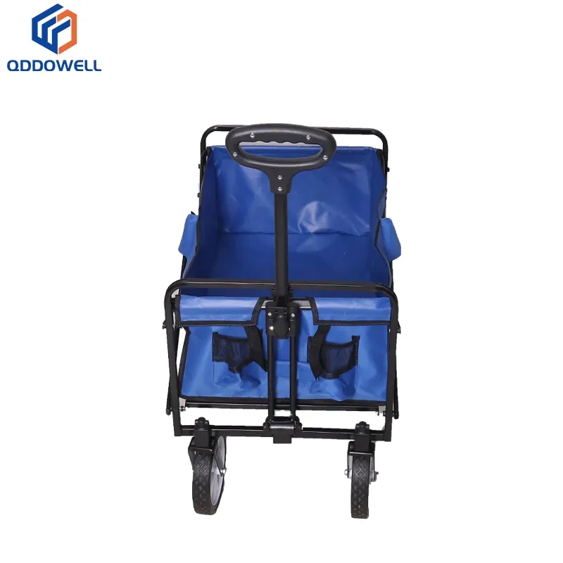 Side View Of Folding Wagon Heavy Duty Large Capacity Portable Utility Wagon For Camping