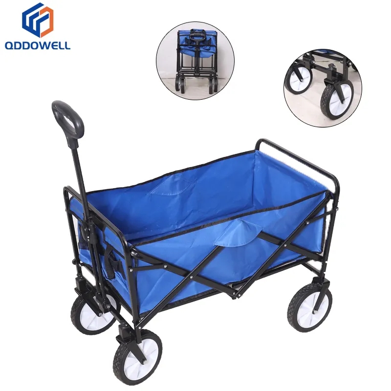 Folding Wagon Heavy Duty Large Capacity Portable Utility Wagon For Camping With Accessories View