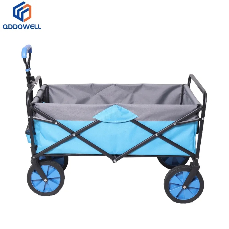 General Purpose Collapsible Capacity Outdoor Shopping Garden Beach Folding Wagon (Opened for Use)