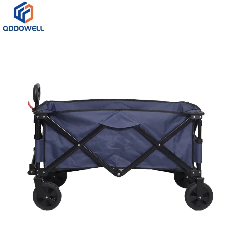 Open View Of Large Capacity Folding Pull Cart Foldable Wagon With 600D Oxford
