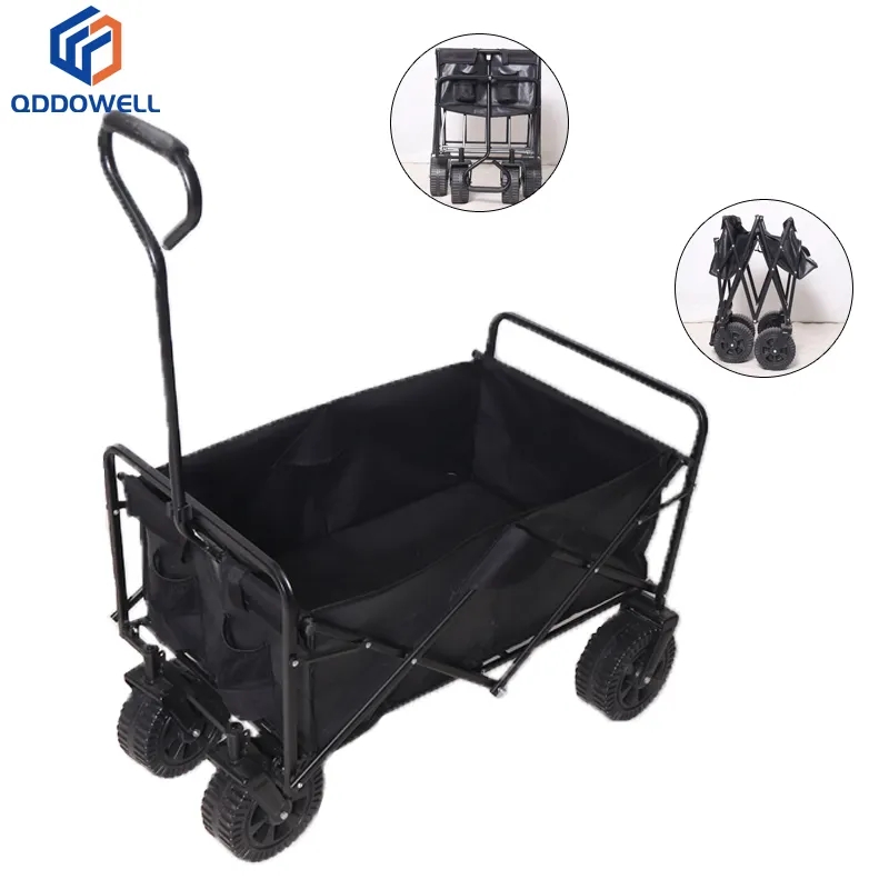 Outdoor shopping camping garden folding portable wagons cart collapsible wagon (Accessories Shown)