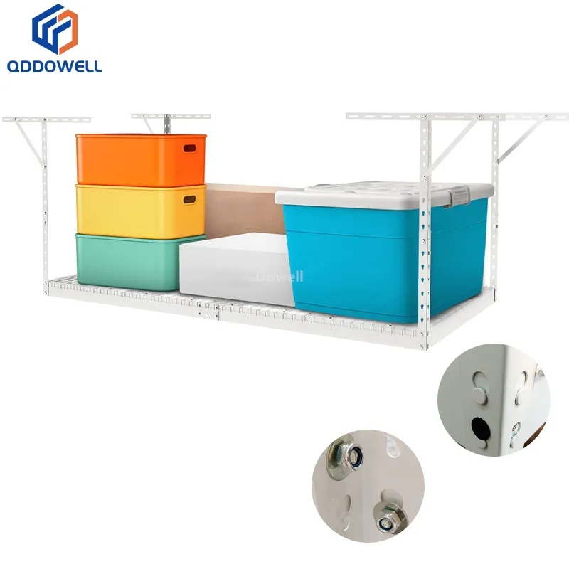 Overhead Garage Storage Rack Ceiling Rack 4'x4' 4'x8' Large Capacity With Accessories View