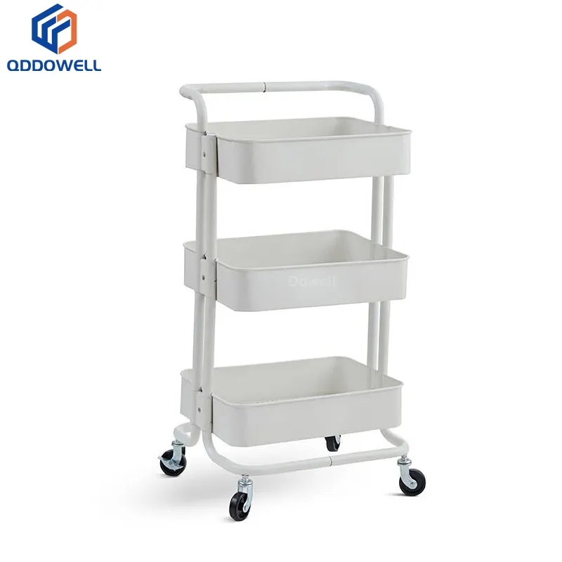 Folding-Metal-Utility-Rolling-Cart-Folded-And-Open-State-Show