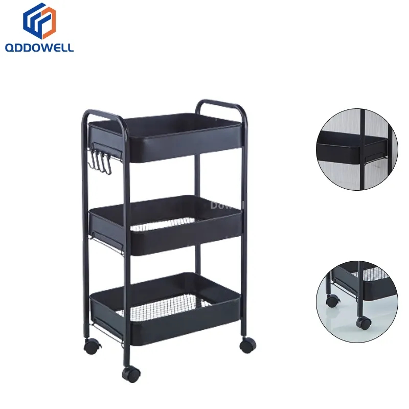 Folding-Metal-Utility-Rolling-Cart-Full-With-Accessories-Show