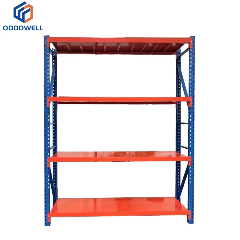 Side View Of Industrial Shelving Medium Duty Garage Storage Metal Rack