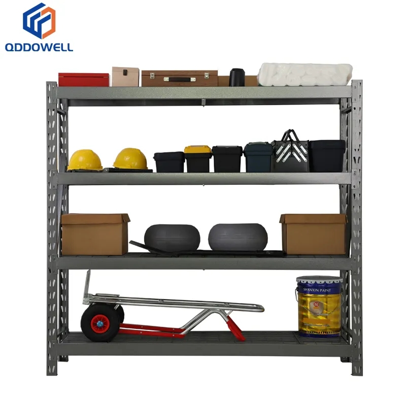 Front View Of Industrial Wire Shelving Heavy Duty Warehouse Rack
