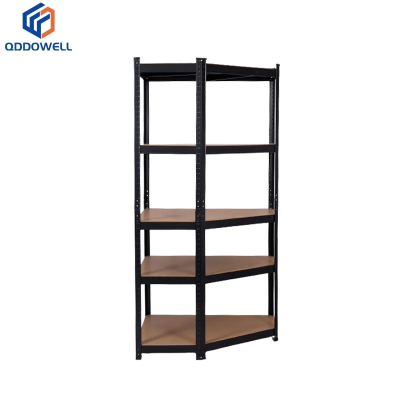 Standard View Of 5 Tier Corner Garage Shelf Adjustable Steel Boltless Storage Rack