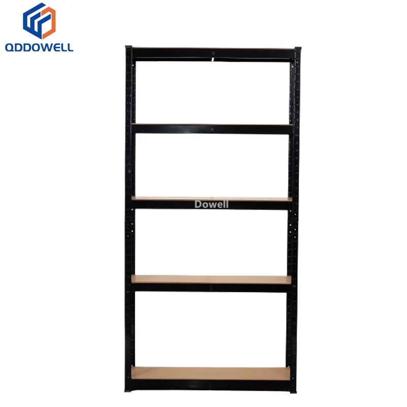 Front View Of Adjustable Powder Coated Boltless Shelving Storage Rack