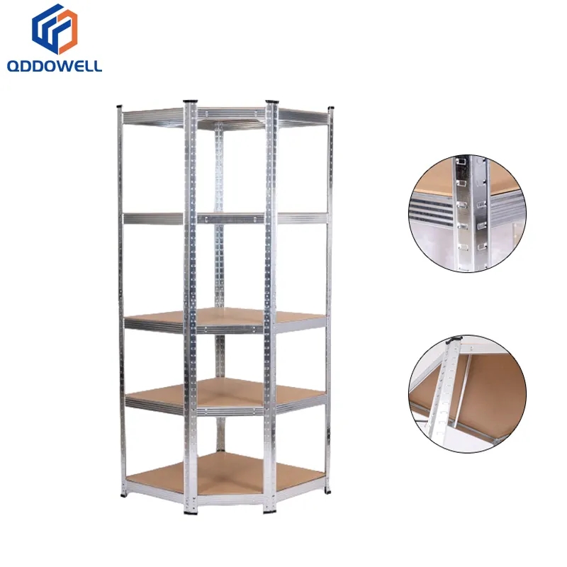 Heavy Duty Corner Boltless Shelving 5 Tier System With Accessories View