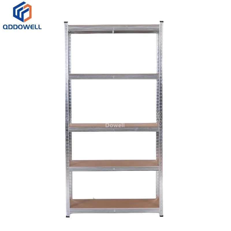 Front View Of Heavy Duty Metal Storage Rack Boltless Galvanized Shelving Unit