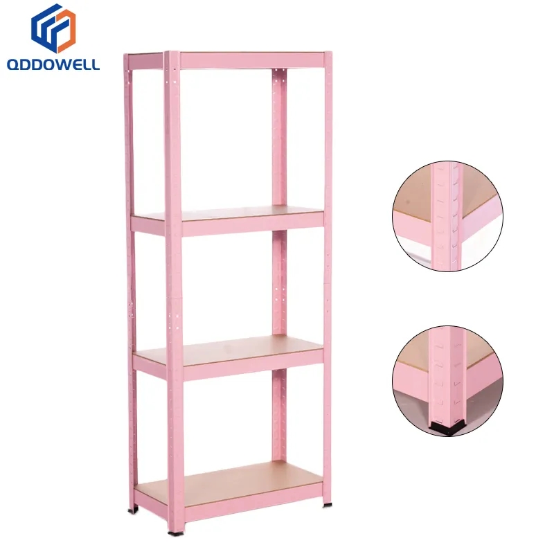 Storage Metal Slotted Angle Shelf Units With Adjustable Boltless Rack Accessories
