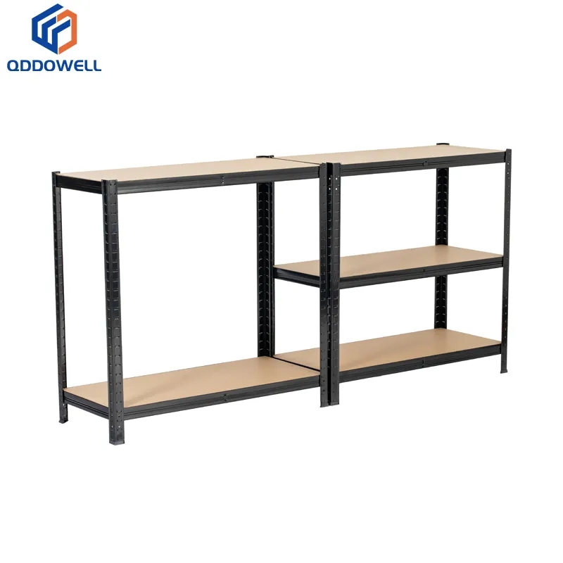 Side View Of Storage Shelves Adjustable Height Heavy Duty 5-Tier Metal Multi-Use Storage Rack