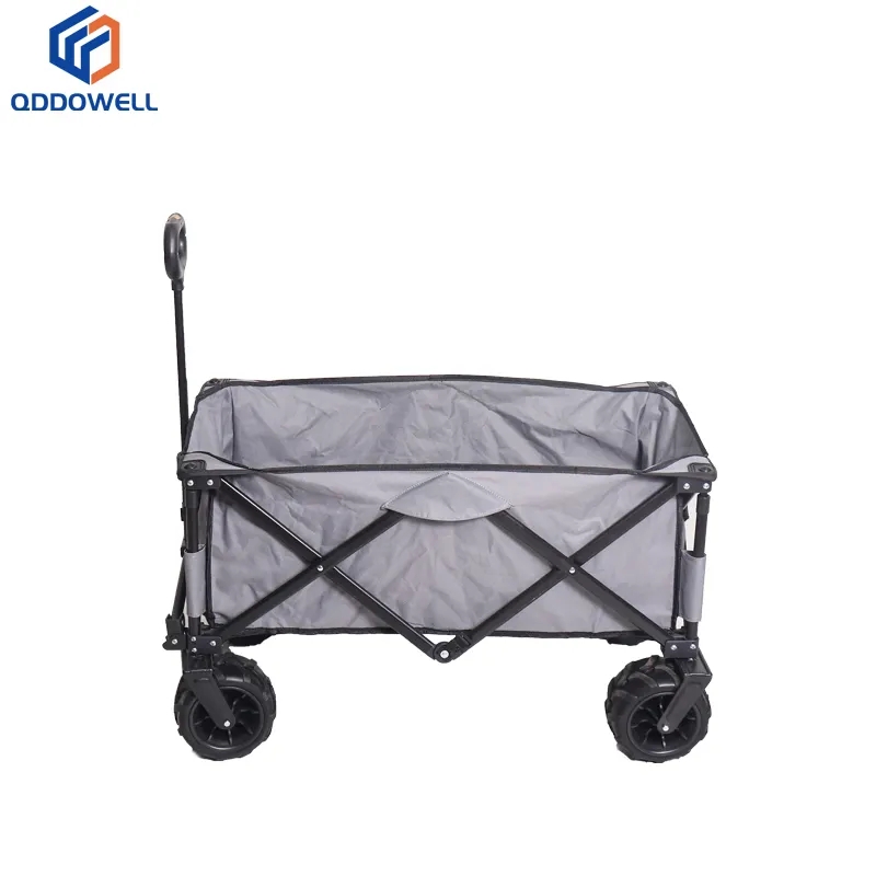 Open View Of Beach Garden Outdoor Cart Folding Wagon With Big Wheels