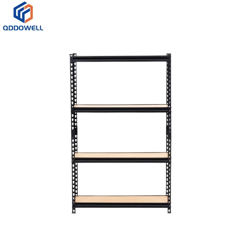 Narrow View Of Metal Steel Shelves Storage Racks Shelving Unit Heavy Duty Boltless Rivet Shelf Rack